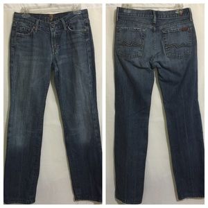 7 for All Mankind Flare Blue Denim Jeans